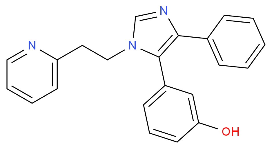 3-[4-phenyl-1-(2-pyridin-2-ylethyl)-1H-imidazol-5-yl]phenol_Molecular_structure_CAS_)