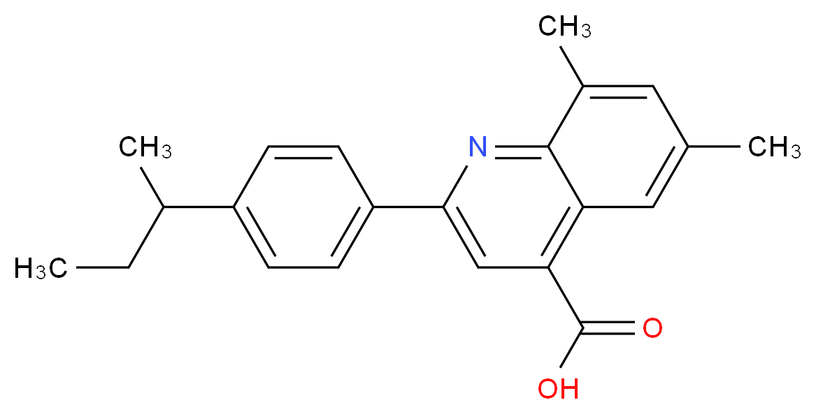 2-(4-sec-Butylphenyl)-6,8-dimethylquinoline-4-carboxylic acid_Molecular_structure_CAS_)