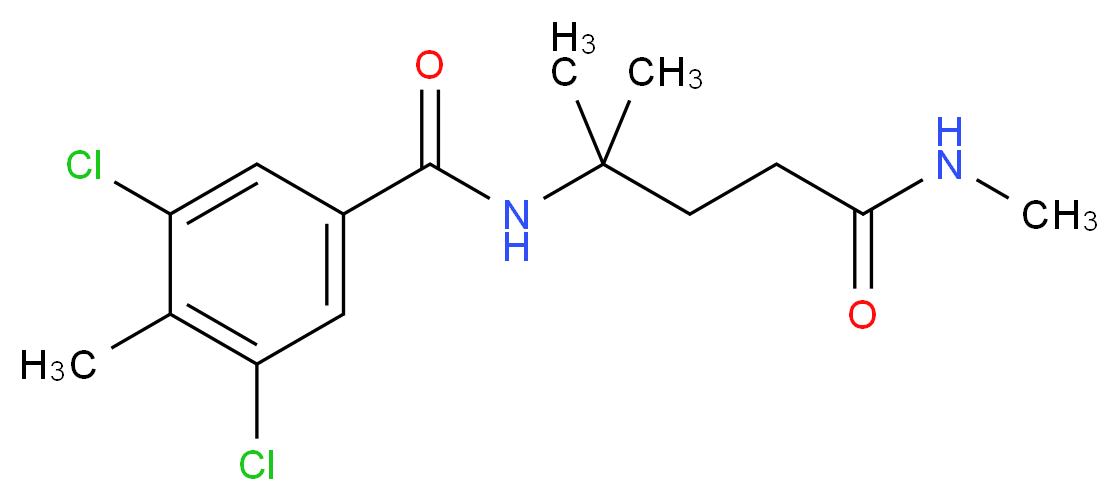 3,5-dichloro-N-[1,1-dimethyl-4-(methylamino)-4-oxobutyl]-4-methylbenzamide_Molecular_structure_CAS_)