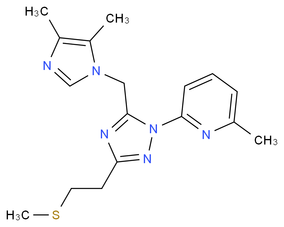 2-{5-[(4,5-dimethyl-1H-imidazol-1-yl)methyl]-3-[2-(methylthio)ethyl]-1H-1,2,4-triazol-1-yl}-6-methylpyridine_Molecular_structure_CAS_)