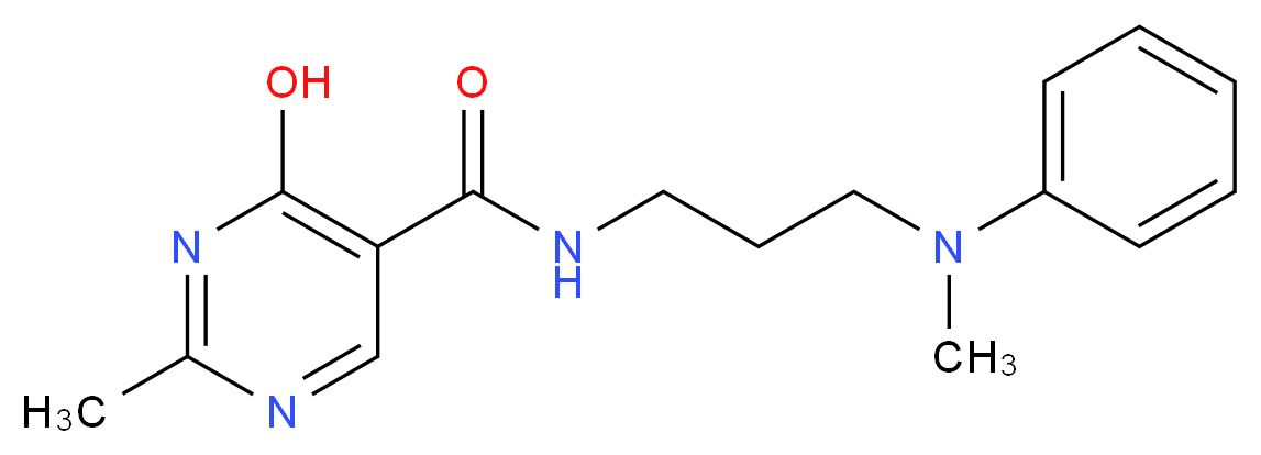 4-hydroxy-2-methyl-N-{3-[methyl(phenyl)amino]propyl}pyrimidine-5-carboxamide_Molecular_structure_CAS_)
