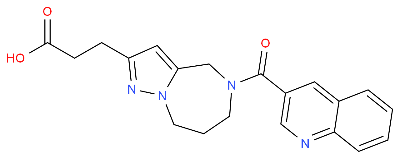 3-[5-(3-quinolinylcarbonyl)-5,6,7,8-tetrahydro-4H-pyrazolo[1,5-a][1,4]diazepin-2-yl]propanoic acid_Molecular_structure_CAS_)