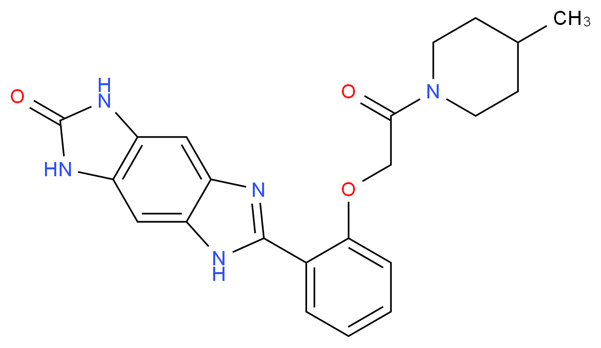 6-{2-[2-(4-methylpiperidin-1-yl)-2-oxoethoxy]phenyl}-3,5-dihydroimidazo[4,5-f]benzimidazol-2(1H)-one_Molecular_structure_CAS_)