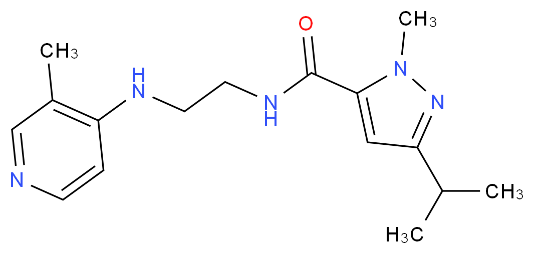 3-isopropyl-1-methyl-N-{2-[(3-methyl-4-pyridinyl)amino]ethyl}-1H-pyrazole-5-carboxamide_Molecular_structure_CAS_)