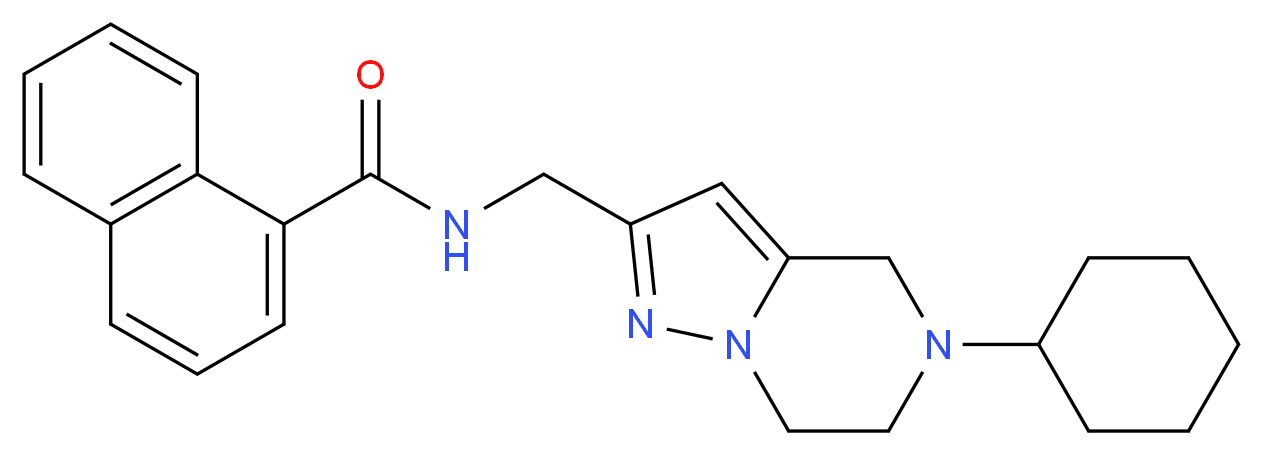 N-[(5-cyclohexyl-4,5,6,7-tetrahydropyrazolo[1,5-a]pyrazin-2-yl)methyl]-1-naphthamide_Molecular_structure_CAS_)
