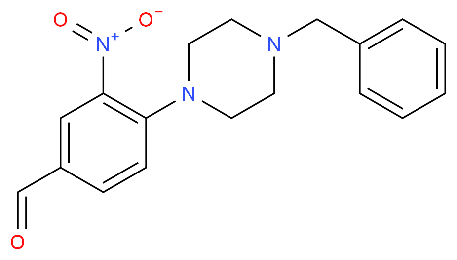 4-(4-Benzylpiperazino)-3-nitrobenzenecarbaldehyde_Molecular_structure_CAS_)