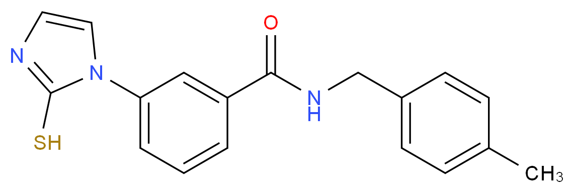 N-[(4-methylphenyl)methyl]-3-(2-sulfanyl-1H-imidazol-1-yl)benzamide_Molecular_structure_CAS_)