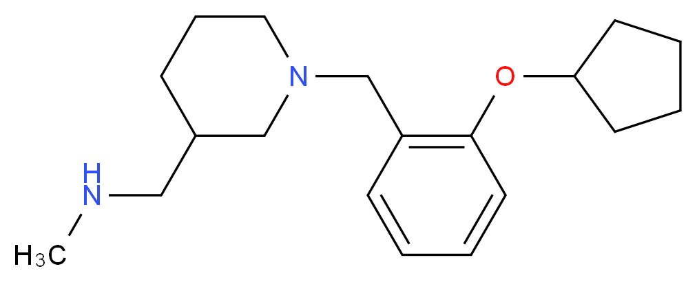 ({1-[2-(cyclopentyloxy)benzyl]piperidin-3-yl}methyl)methylamine_Molecular_structure_CAS_)