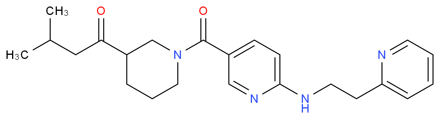 3-methyl-1-[1-({6-[(2-pyridin-2-ylethyl)amino]pyridin-3-yl}carbonyl)piperidin-3-yl]butan-1-one_Molecular_structure_CAS_)