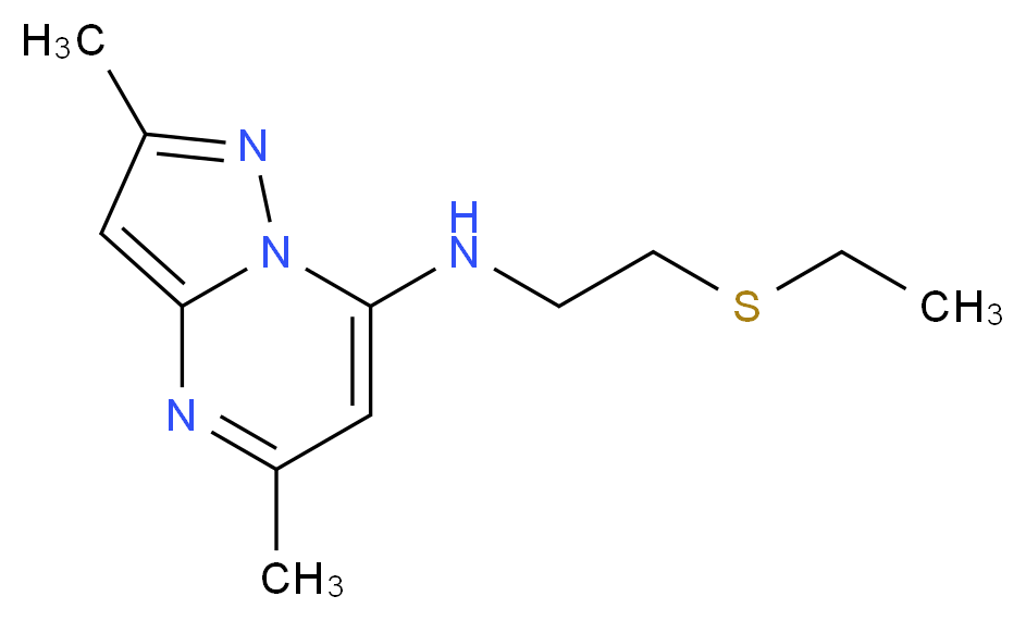 N-[2-(ethylthio)ethyl]-2,5-dimethylpyrazolo[1,5-a]pyrimidin-7-amine_Molecular_structure_CAS_)