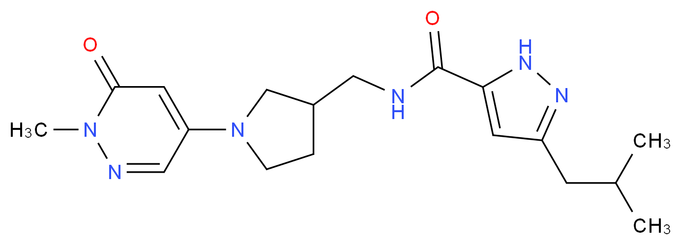 3-isobutyl-N-{[1-(1-methyl-6-oxo-1,6-dihydro-4-pyridazinyl)-3-pyrrolidinyl]methyl}-1H-pyrazole-5-carboxamide_Molecular_structure_CAS_)