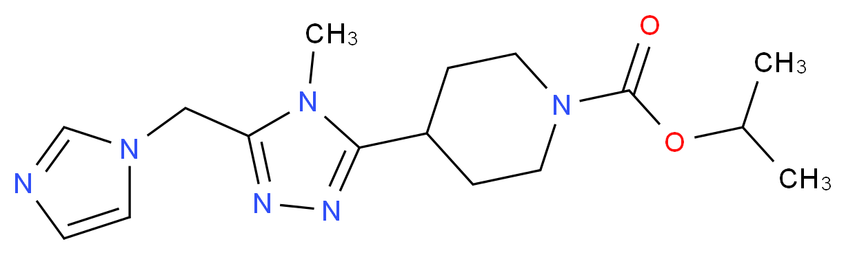 isopropyl 4-[5-(1H-imidazol-1-ylmethyl)-4-methyl-4H-1,2,4-triazol-3-yl]piperidine-1-carboxylate_Molecular_structure_CAS_)
