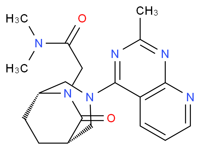 N,N-dimethyl-2-[(1S*,5R*)-3-(2-methylpyrido[2,3-d]pyrimidin-4-yl)-7-oxo-3,6-diazabicyclo[3.2.2]non-6-yl]acetamide_Molecular_structure_CAS_)
