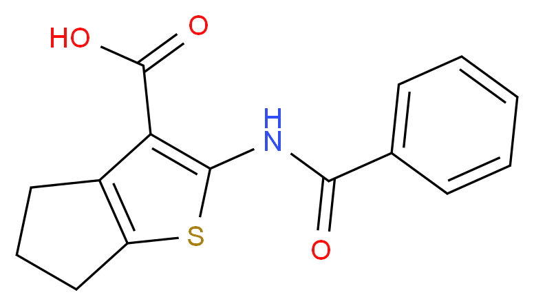 2-(benzoylamino)-5,6-dihydro-4H-cyclopenta[b]thiophene-3-carboxylic acid_Molecular_structure_CAS_307341-55-5)