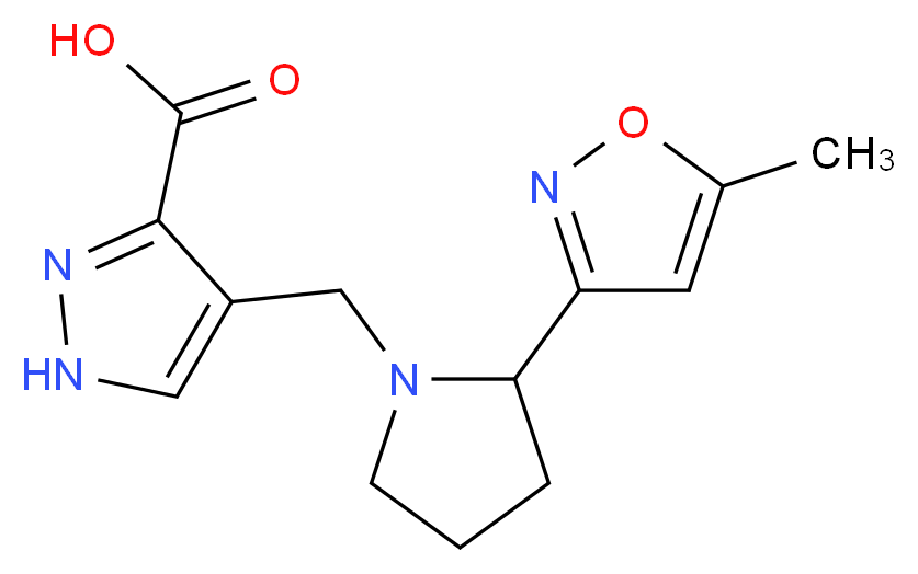 4-{[2-(5-methylisoxazol-3-yl)pyrrolidin-1-yl]methyl}-1H-pyrazole-3-carboxylic acid_Molecular_structure_CAS_)