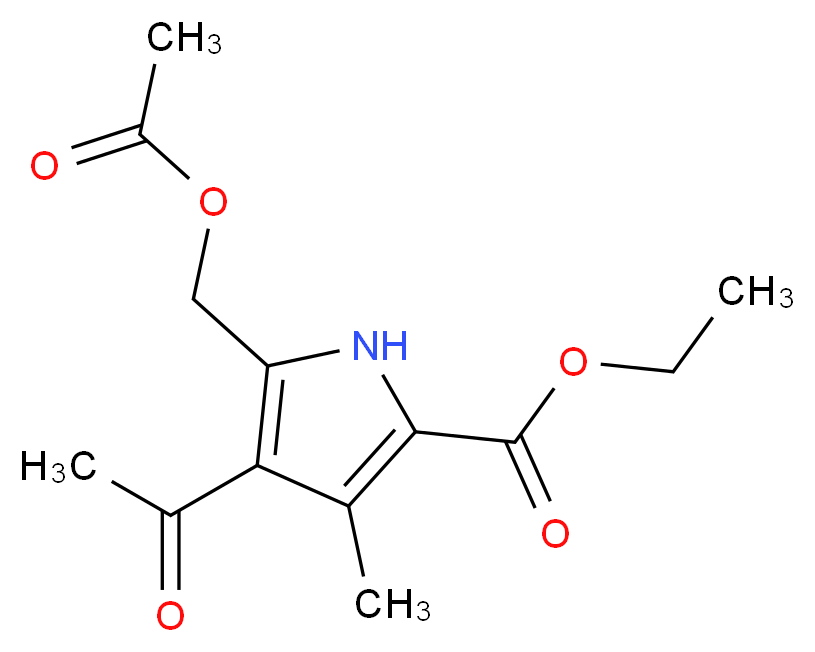 ethyl 4-acetyl-5-[(acetyloxy)methyl]-3-methyl-1H-pyrrole-2-carboxylate_Molecular_structure_CAS_143583-56-6)