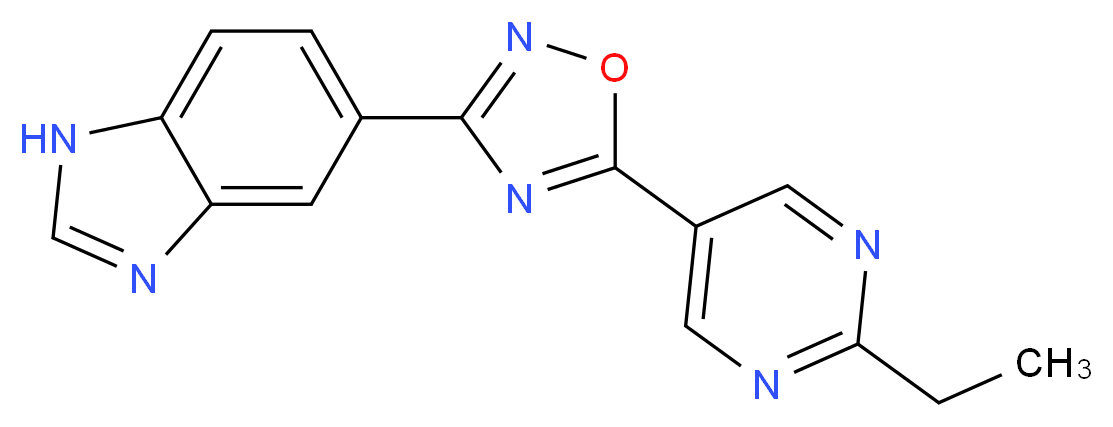 5-[5-(2-ethyl-5-pyrimidinyl)-1,2,4-oxadiazol-3-yl]-1H-benzimidazole_Molecular_structure_CAS_)