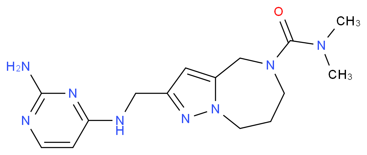 2-{[(2-aminopyrimidin-4-yl)amino]methyl}-N,N-dimethyl-7,8-dihydro-4H-pyrazolo[1,5-a][1,4]diazepine-5(6H)-carboxamide_Molecular_structure_CAS_)