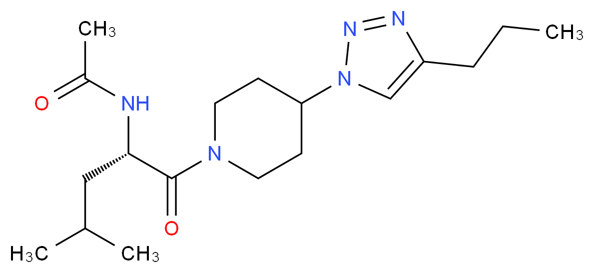 N-((1S)-3-methyl-1-{[4-(4-propyl-1H-1,2,3-triazol-1-yl)piperidin-1-yl]carbonyl}butyl)acetamide_Molecular_structure_CAS_)