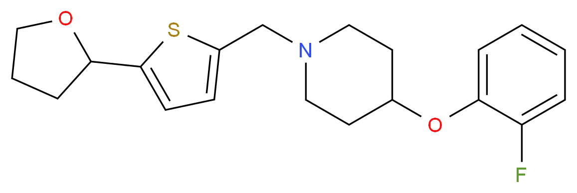 4-(2-fluorophenoxy)-1-{[5-(tetrahydrofuran-2-yl)-2-thienyl]methyl}piperidine_Molecular_structure_CAS_)