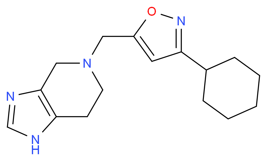 5-[(3-cyclohexylisoxazol-5-yl)methyl]-4,5,6,7-tetrahydro-1H-imidazo[4,5-c]pyridine_Molecular_structure_CAS_)