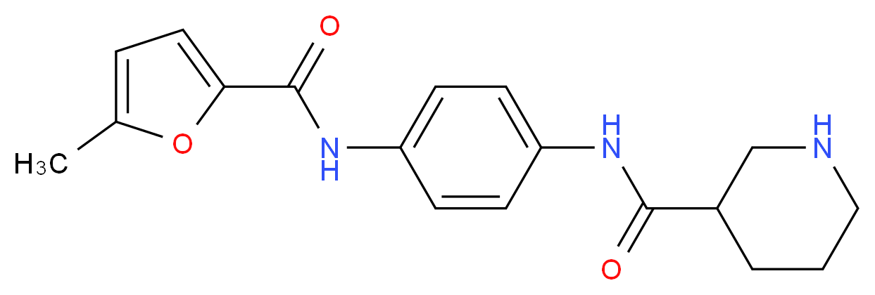 N-{4-[(5-methyl-2-furoyl)amino]phenyl}piperidine-3-carboxamide_Molecular_structure_CAS_)