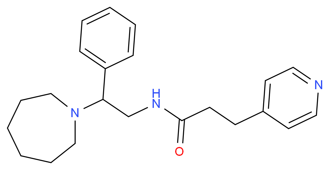 N-(2-azepan-1-yl-2-phenylethyl)-3-pyridin-4-ylpropanamide_Molecular_structure_CAS_)