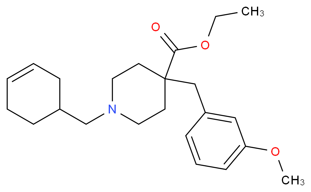 ethyl 1-(3-cyclohexen-1-ylmethyl)-4-(3-methoxybenzyl)-4-piperidinecarboxylate_Molecular_structure_CAS_)
