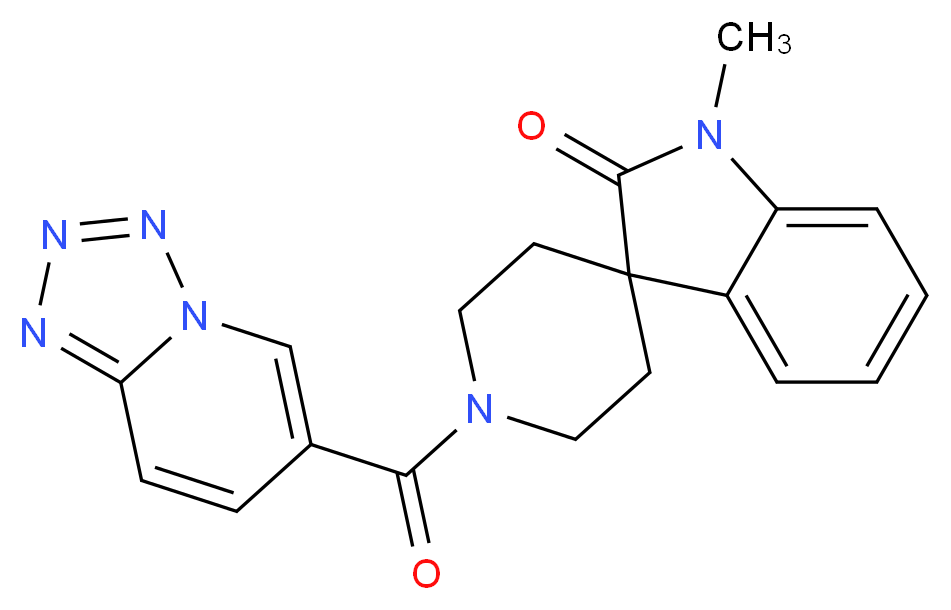 1-methyl-1'-(tetrazolo[1,5-a]pyridin-6-ylcarbonyl)spiro[indole-3,4'-piperidin]-2(1H)-one_Molecular_structure_CAS_)