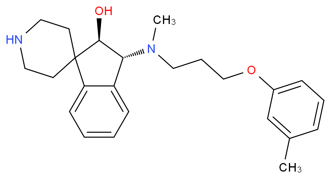 (2R*,3R*)-3-{methyl[3-(3-methylphenoxy)propyl]amino}-2,3-dihydrospiro[indene-1,4'-piperidin]-2-ol_Molecular_structure_CAS_)