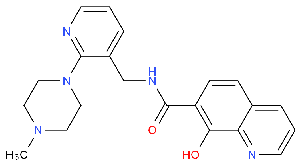 8-hydroxy-N-{[2-(4-methylpiperazin-1-yl)pyridin-3-yl]methyl}quinoline-7-carboxamide_Molecular_structure_CAS_)