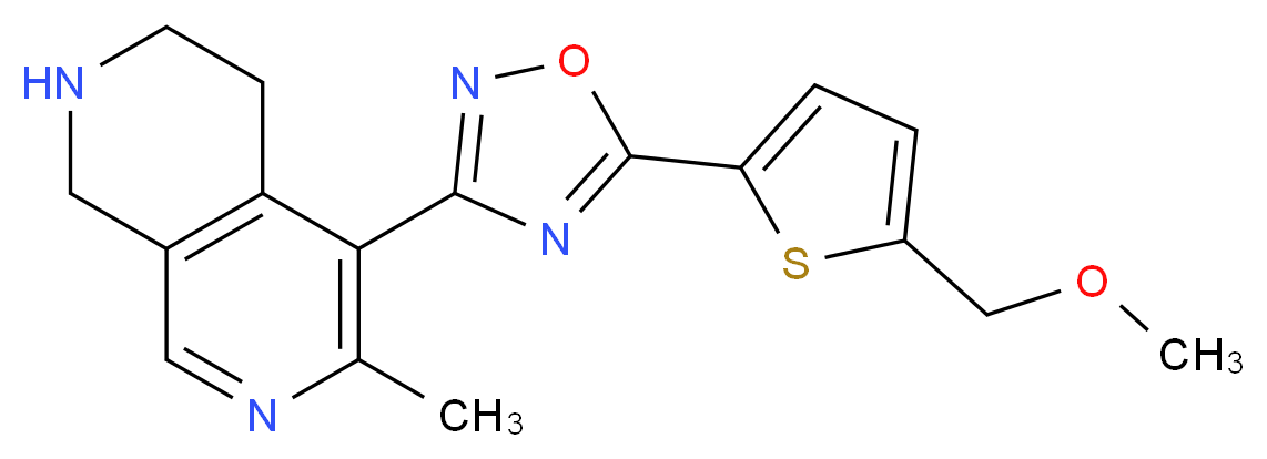 5-{5-[5-(methoxymethyl)-2-thienyl]-1,2,4-oxadiazol-3-yl}-6-methyl-1,2,3,4-tetrahydro-2,7-naphthyridine_Molecular_structure_CAS_)