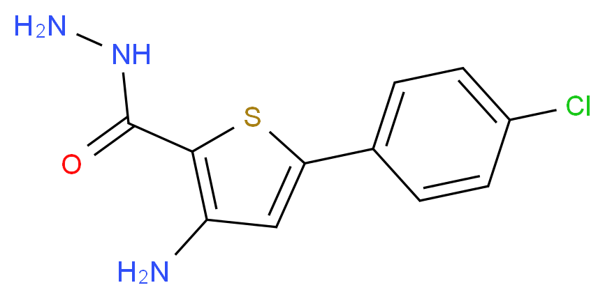 3-amino-5-(4-chlorophenyl)thiophene-2-carbohydrazide_Molecular_structure_CAS_)