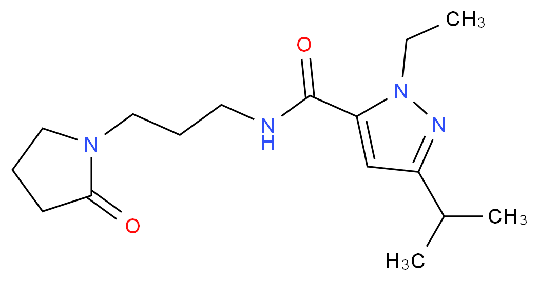 1-ethyl-3-isopropyl-N-[3-(2-oxo-1-pyrrolidinyl)propyl]-1H-pyrazole-5-carboxamide_Molecular_structure_CAS_)