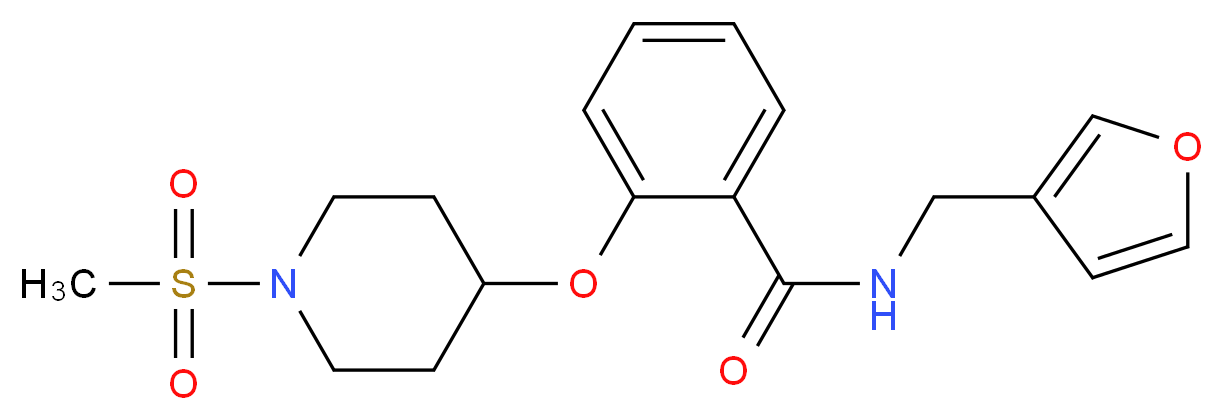 N-(3-furylmethyl)-2-{[1-(methylsulfonyl)piperidin-4-yl]oxy}benzamide_Molecular_structure_CAS_)