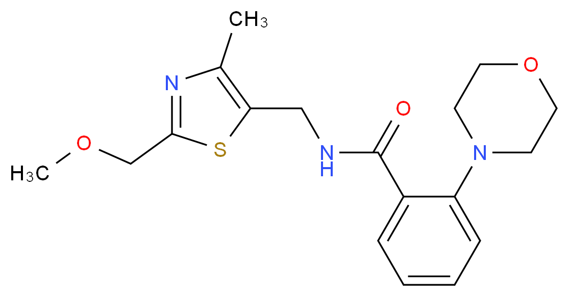 N-{[2-(methoxymethyl)-4-methyl-1,3-thiazol-5-yl]methyl}-2-morpholin-4-ylbenzamide_Molecular_structure_CAS_)
