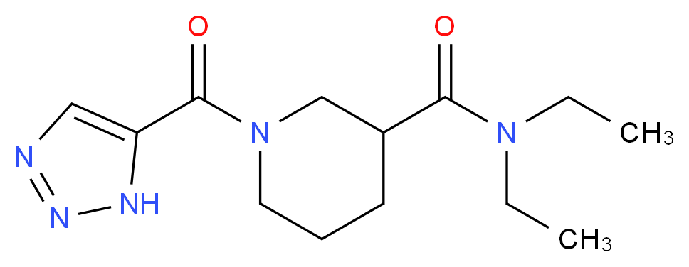 N,N-diethyl-1-(1H-1,2,3-triazol-5-ylcarbonyl)piperidine-3-carboxamide_Molecular_structure_CAS_)