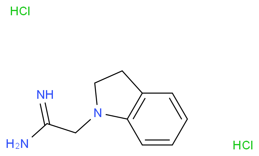 2-(2,3-dihydro-1H-indol-1-yl)ethanimidamide dihydrochloride_Molecular_structure_CAS_)