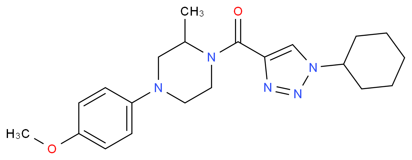 1-[(1-cyclohexyl-1H-1,2,3-triazol-4-yl)carbonyl]-4-(4-methoxyphenyl)-2-methylpiperazine_Molecular_structure_CAS_)