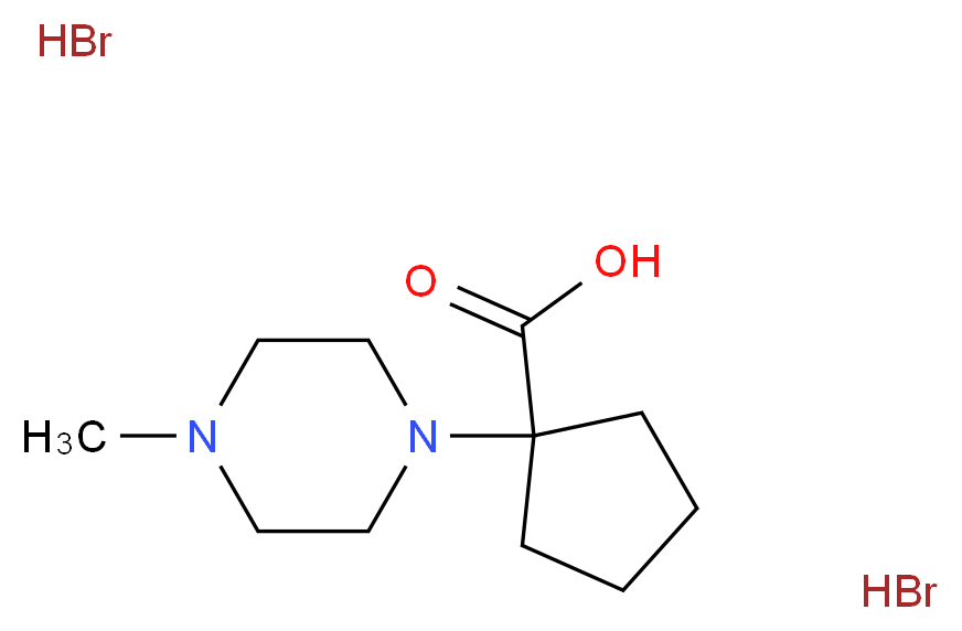 1-(4-methylpiperazin-1-yl)cyclopentane-1-carboxylic acid dihydrobromide_Molecular_structure_CAS_)