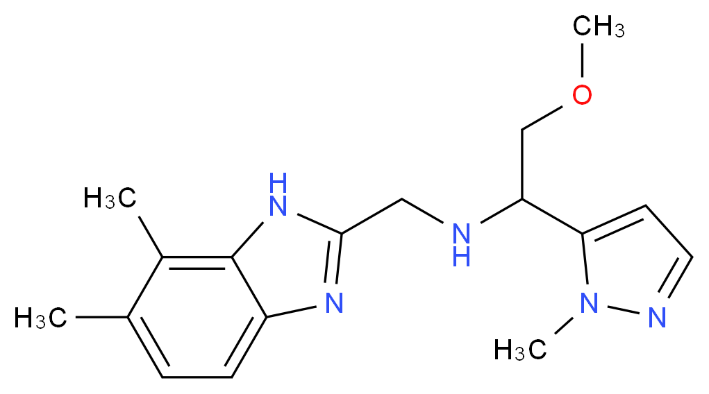 N-[(6,7-dimethyl-1H-benzimidazol-2-yl)methyl]-2-methoxy-1-(1-methyl-1H-pyrazol-5-yl)ethanamine_Molecular_structure_CAS_)