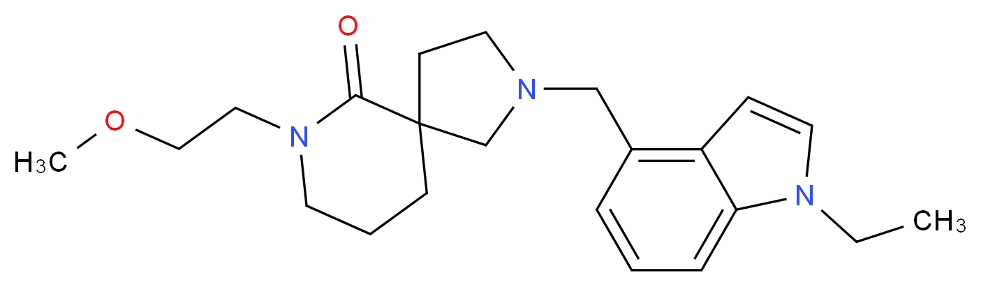2-[(1-ethyl-1H-indol-4-yl)methyl]-7-(2-methoxyethyl)-2,7-diazaspiro[4.5]decan-6-one_Molecular_structure_CAS_)