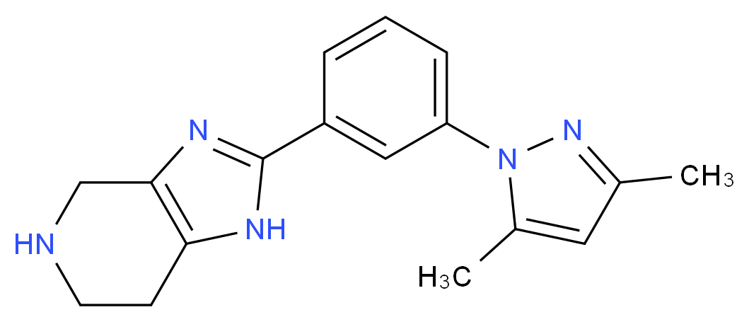 2-[3-(3,5-dimethyl-1H-pyrazol-1-yl)phenyl]-4,5,6,7-tetrahydro-1H-imidazo[4,5-c]pyridine_Molecular_structure_CAS_)