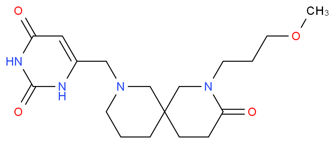 6-{[8-(3-methoxypropyl)-9-oxo-2,8-diazaspiro[5.5]undec-2-yl]methyl}-2,4(1H,3H)-pyrimidinedione_Molecular_structure_CAS_)