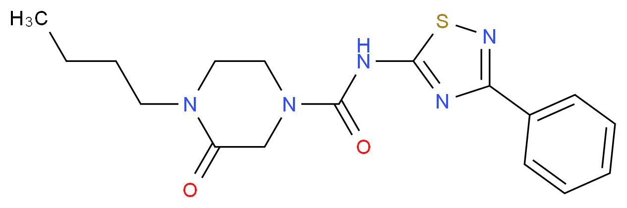 4-butyl-3-oxo-N-(3-phenyl-1,2,4-thiadiazol-5-yl)piperazine-1-carboxamide_Molecular_structure_CAS_)