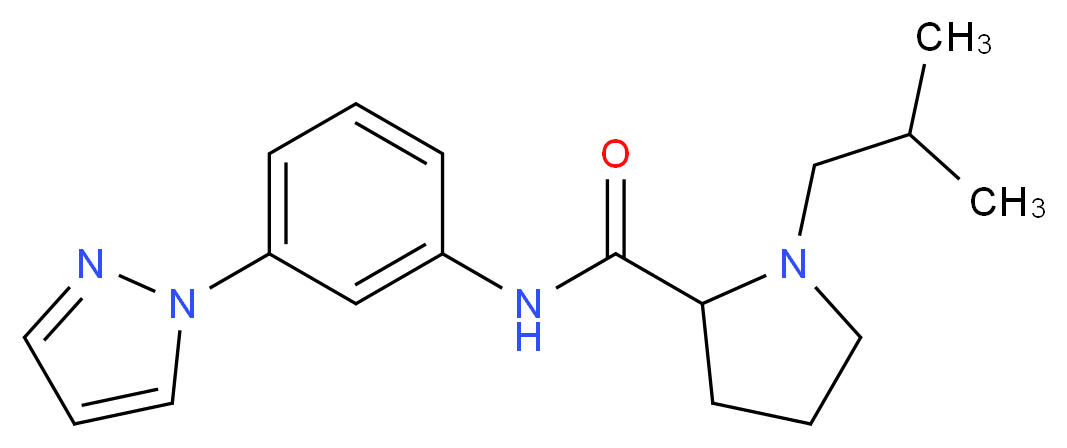 1-isobutyl-N-[3-(1H-pyrazol-1-yl)phenyl]prolinamide_Molecular_structure_CAS_)