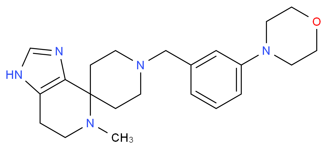 5-methyl-1'-(3-morpholin-4-ylbenzyl)-1,5,6,7-tetrahydrospiro[imidazo[4,5-c]pyridine-4,4'-piperidine]_Molecular_structure_CAS_)