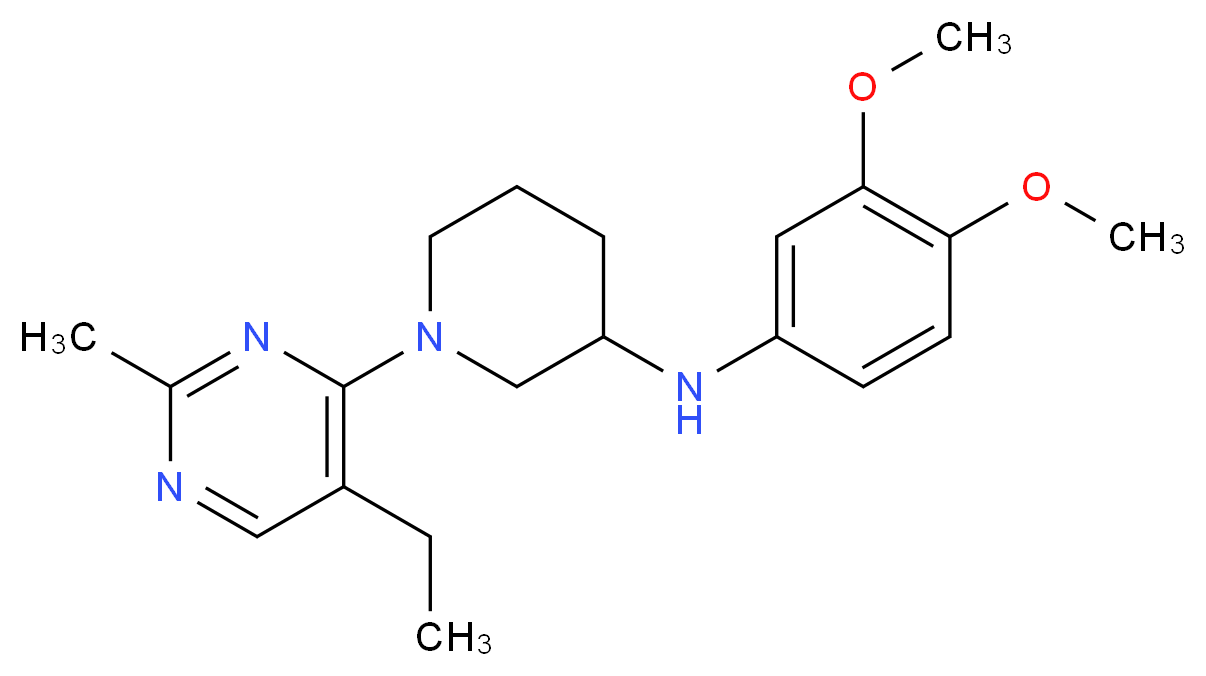 N-(3,4-dimethoxyphenyl)-1-(5-ethyl-2-methyl-4-pyrimidinyl)-3-piperidinamine_Molecular_structure_CAS_)