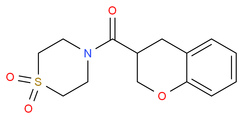4-(3,4-dihydro-2H-chromen-3-ylcarbonyl)thiomorpholine 1,1-dioxide_Molecular_structure_CAS_)