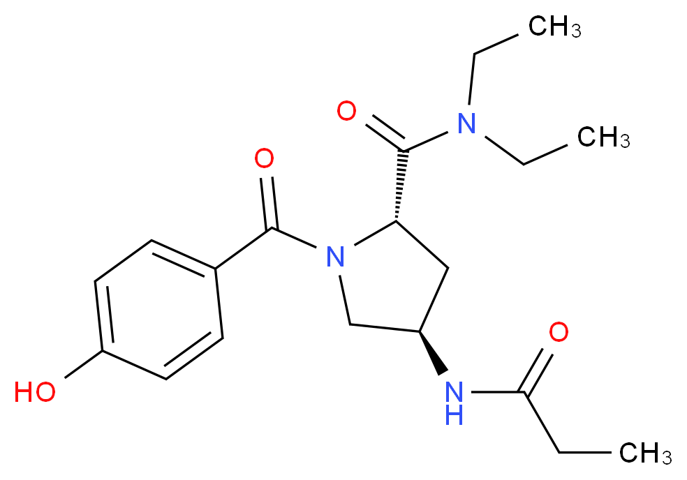 (4R)-N,N-diethyl-1-(4-hydroxybenzoyl)-4-(propionylamino)-L-prolinamide_Molecular_structure_CAS_)